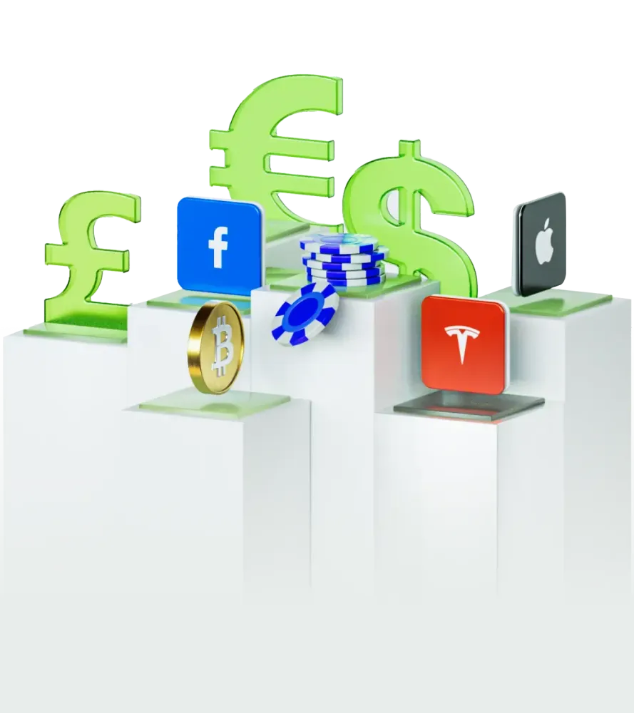 الفوركس، المعادن، السلع، المؤشرات، الأسهم